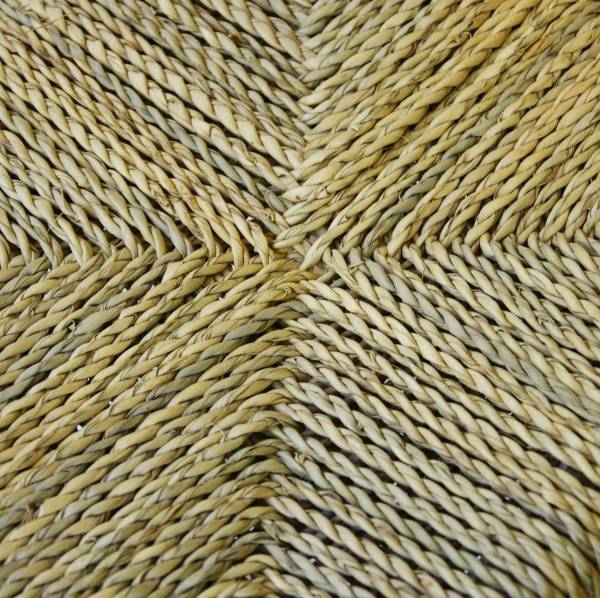 Simandra Scandi Stil Holzhocker Hocker Fußhocker mit geflochtenen Palmenblättern 20x20 cm Fabrikladen