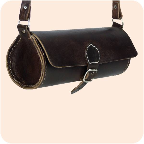 Simandra Schultertasche Laffa Leder rund 24x10cm - marokkanische Umhängetasche, Lederhandtasche Black Friday Preise