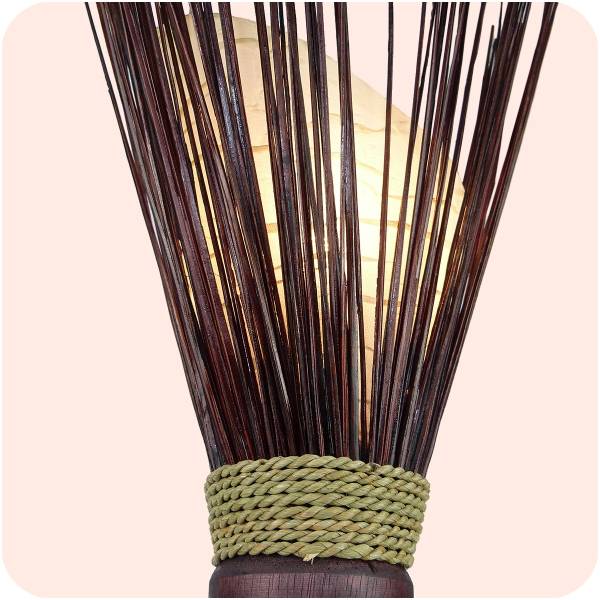 Simandra Bali asiatische Lampe Jungle 60x35cm - traumhaftes Stimmungslicht - Naturmaterial Standleuchte Outlet