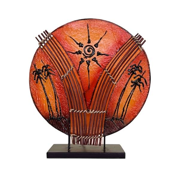 Simandra Deko-Leuchte Stimmungsleuchte asiatische Lampe Stehleuchte Tischleuchte Tischlampe Bali Asia PALME klein 36 cm