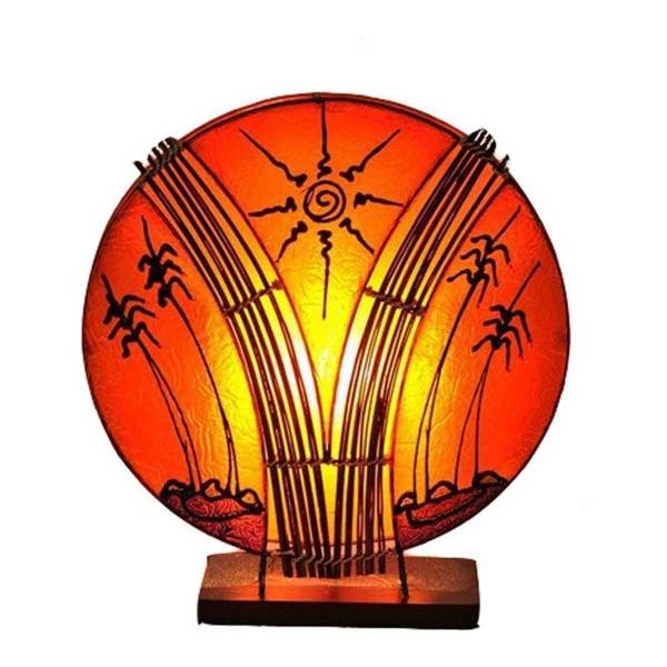 Simandra Deko-Leuchte Stimmungsleuchte asiatische Lampe Stehleuchte Tischleuchte Tischlampe Bali Asia PALME klein 36 cm Verkauf