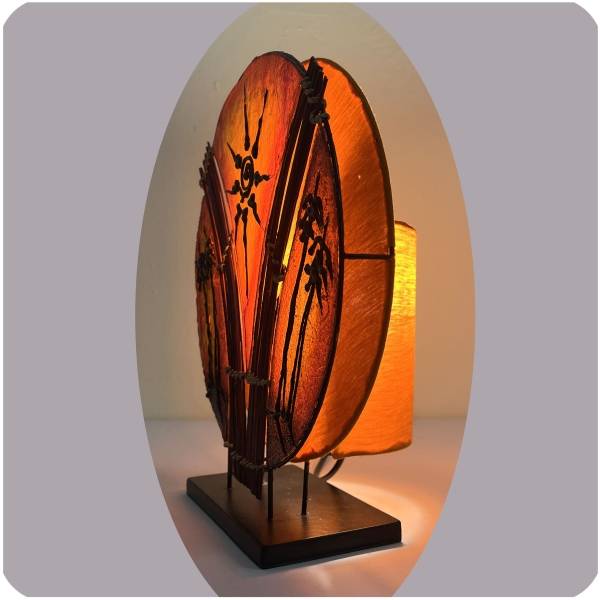 Simandra Deko-Leuchte Stimmungsleuchte asiatische Lampe Stehleuchte Tischleuchte Tischlampe Bali Asia PALME klein 36 cm Verkauf