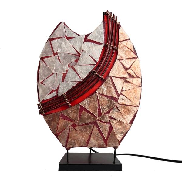 Simandra Deko-Leuchte Stimmungsleuchte asiatische Lampe Stehleuchte Tischleuchte Tischlampe Bali Asia PERLMUTT 36 cm Hotsell