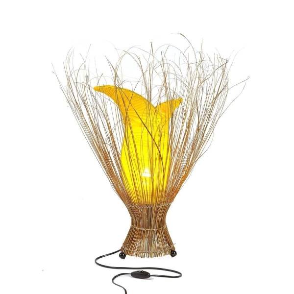 Simandra Deko-Leuchte Stimmungsleuchte asiatische Lampe Stehleuchte Tischleuchte Tischlampe Bali Asia TULPE groß 100 cm