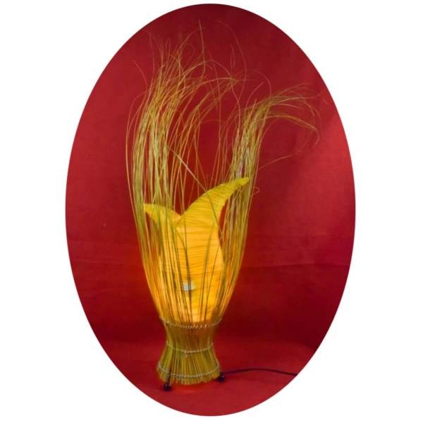 Simandra Deko-Leuchte Stimmungsleuchte asiatische Lampe Stehleuchte Tischleuchte Tischlampe Bali Asia TULPE groß 100 cm im Angebot