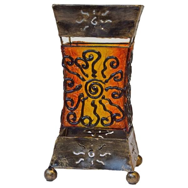 Simandra Deko-Leuchte Stimmungsleuchte asiatische Lampe Stehleuchte Tischleuchte Tischlampe Bali Asia XENIA 26 cm orange Günstiger Verkauf