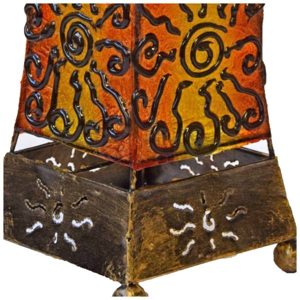 Simandra Deko-Leuchte Stimmungsleuchte asiatische Lampe Stehleuchte Tischleuchte Tischlampe Bali Asia XENIA 26 cm orange Günstiger Verkauf