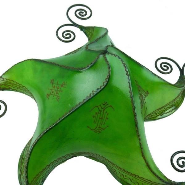Simandra Orientalische Lampe Deckenleuchte Hängelampe marokkanische Deckenlampe Lederlampe STERN Berber Star 70 cm Fabrikpreis