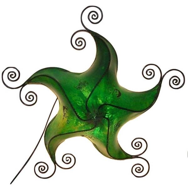 Simandra Orientalische Lampe Deckenleuchte Hängelampe marokkanische Deckenlampe Lederlampe STERN Gecko Star 70 cm Rabatt