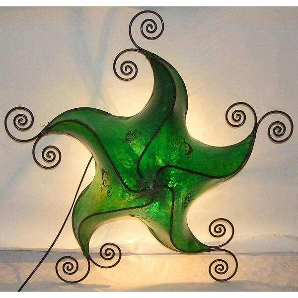 Simandra Orientalische Lampe Deckenleuchte Hängelampe marokkanische Deckenlampe Lederlampe STERN Gecko Star 70 cm Rabatt