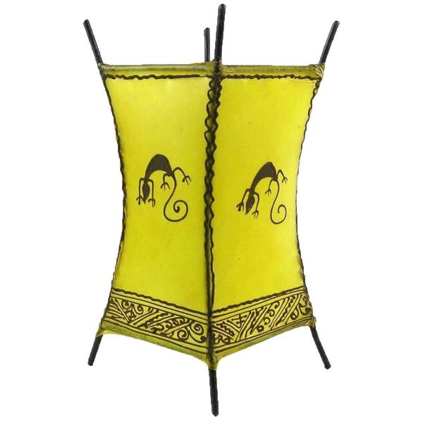 Simandra Orientalische Lampe Hennalampe marokkanische Lederlampe Tischleuchte Stehleuchte Carree Gecko 30 cm Flash Sale