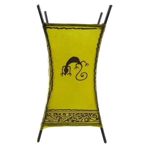 Simandra Orientalische Lampe Hennalampe marokkanische Lederlampe Tischleuchte Stehleuchte Carree Gecko 30 cm Flash Sale