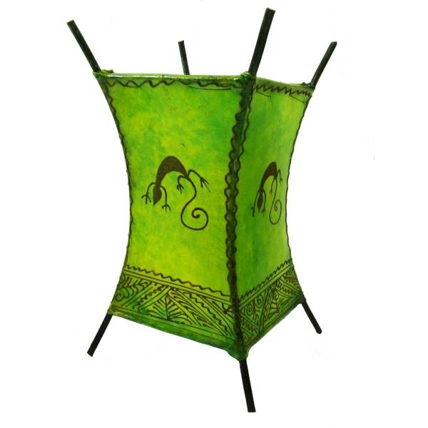 Simandra Orientalische Lampe Hennalampe marokkanische Lederlampe Tischleuchte Stehleuchte Carree Gecko 30 cm Flash Sale