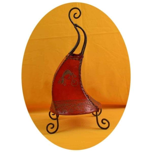 Simandra Orientalische Lampe Hennalampe marokkanische Lederlampe Tischleuchte Stehleuchte Coq Gecko 40 cm Online Shopping