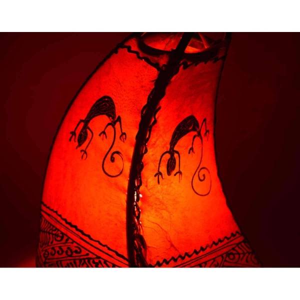 Simandra Orientalische Lampe Hennalampe marokkanische Lederlampe Tischleuchte Stehleuchte Coq Gecko 40 cm Online Shopping