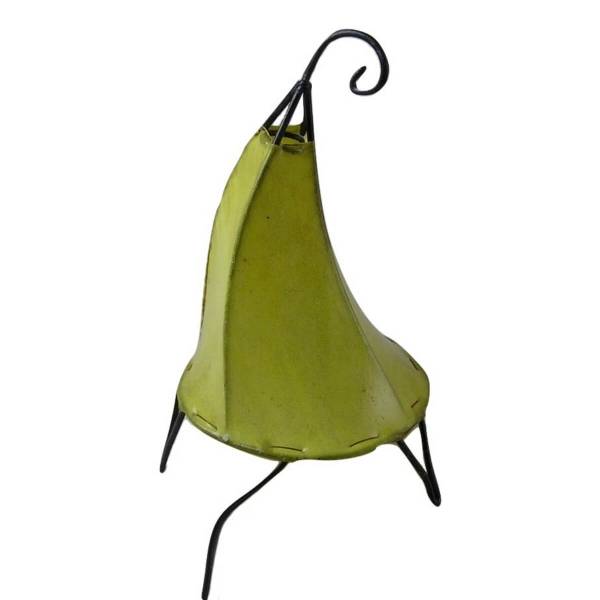 Simandra Orientalische Lampe Hennalampe marokkanische Lederlampe Tischleuchte Stehleuchte Henna Tissir einfarbig 35-38 cm Black Friday