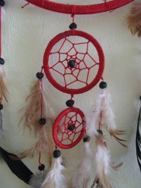 Simandra Traumfänger Dreamcatcher Federn Träume Geschenk Dekor Hängend Windspiel Raumharmonisierung 21 cm Jubiläumsangebot
