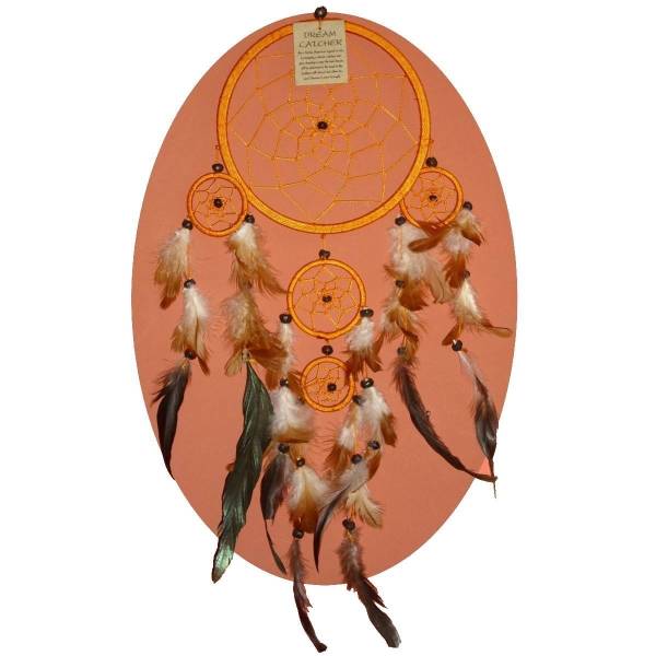 Simandra Traumfänger Dreamcatcher Federn Träume Geschenk Dekor Hängend Windspiel Raumharmonisierung 27 cm