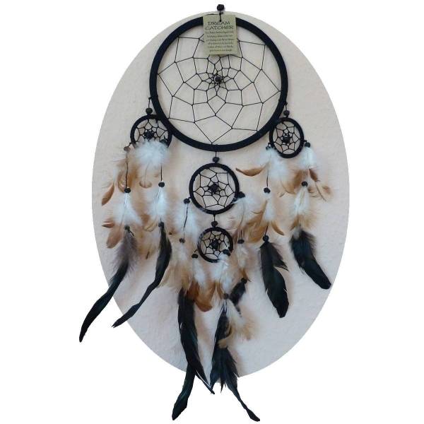 Simandra Traumfänger Dreamcatcher Federn Träume Geschenk Dekor Hängend Windspiel Raumharmonisierung 32 cm