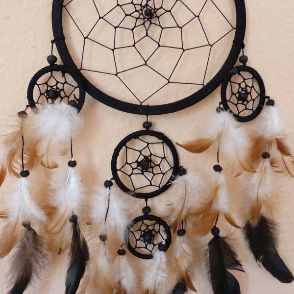 Simandra Traumfänger Dreamcatcher Federn Träume Geschenk Dekor Hängend Windspiel Raumharmonisierung 32 cm Heißer Verkauf