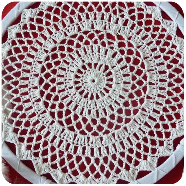 Simandra Traumfänger Dreamcatcher gehäkelt 60 cm lang Top Angebot