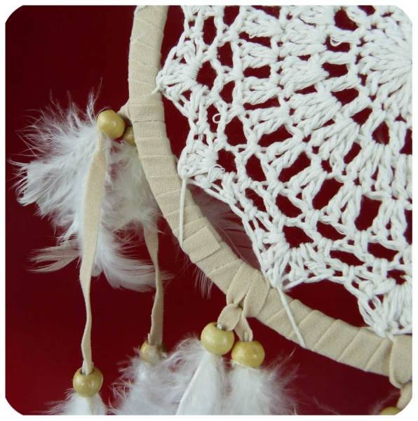 Simandra Traumfänger Dreamcatcher Windspiel Federn Träume Geschenk Deko Hängend gehäkelt 16 cm Exklusive Angebote