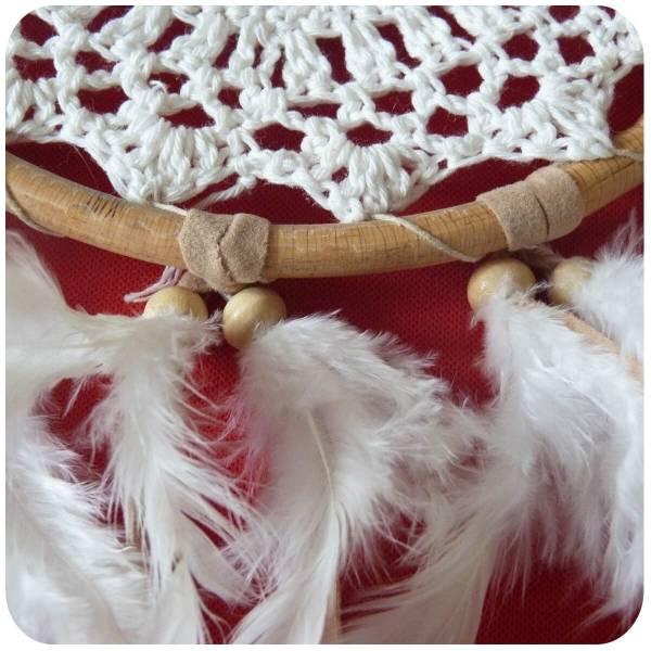 Simandra Traumfänger Dreamcatcher Windspiel Federn Träume Geschenk Deko Hängend gehäkelt 16 cm Exklusive Angebote