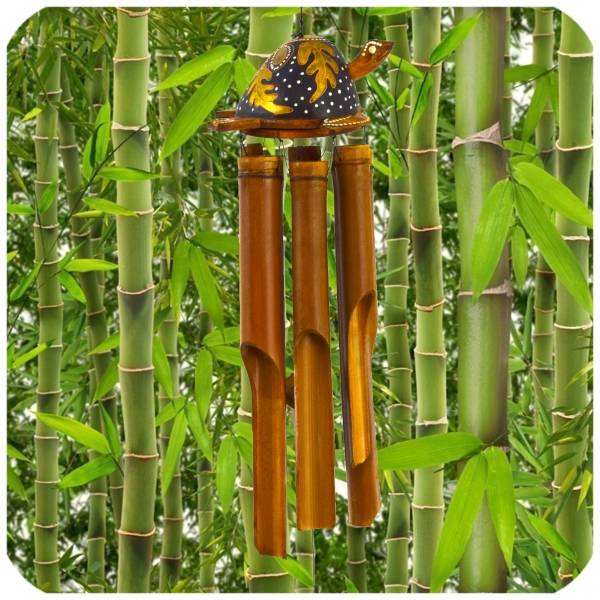 Simandra Windspiel Bambus Feng Shui Klangspiel Mobile Klangröhren Entspannung Garten Türglocke Schildkröte Saisonale Angebote