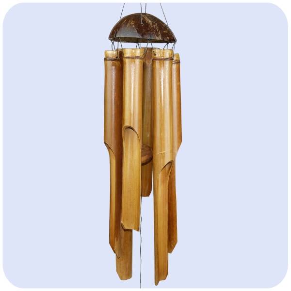 Simandra Windspiel Klang-Spiel Bambus Deko Mobile Klangröhren Entspannung Garten Türglocke Feng Shui 30 cm Tägliche Deals