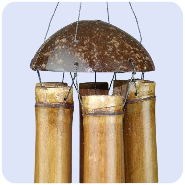 Simandra Windspiel Klang-Spiel Bambus Deko Mobile Klangröhren Entspannung Garten Türglocke Feng Shui 30 cm Tägliche Deals