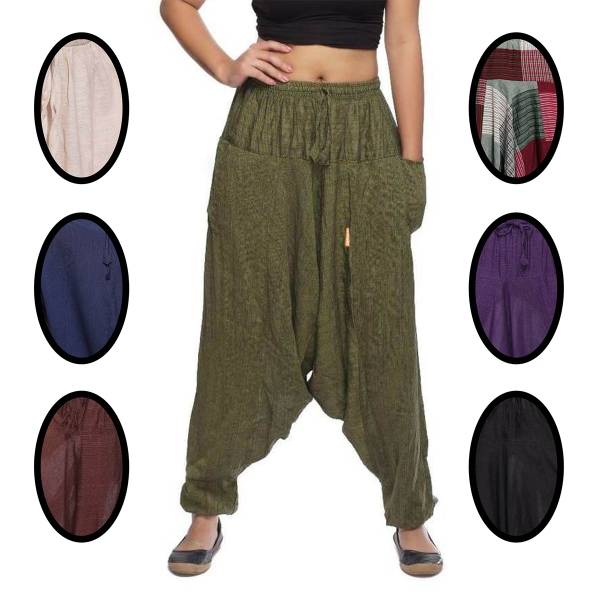Simandra Haremshose Pumphose Aladinhose Pluderhose Yoga Goa Sarouel Baggy Freizeithose Singharaja Damen Riesige Rabatte