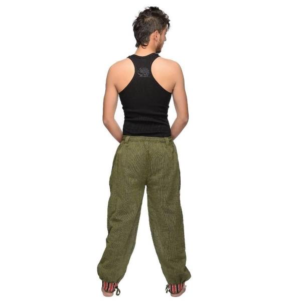 Simandra Haremshose Thamel Freizeithose mit breitem gewebtem Bund Fischerhose für Herren Kostenloser Versand international