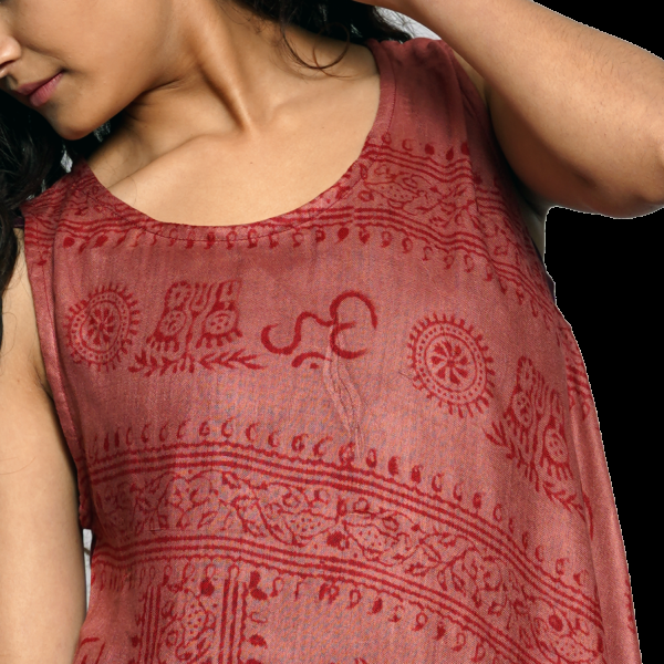 Simandra Kleid "Om" - leichtes Sommerkleid - ärmelloses Ethno Kleid aus feiner Baumwolle Online