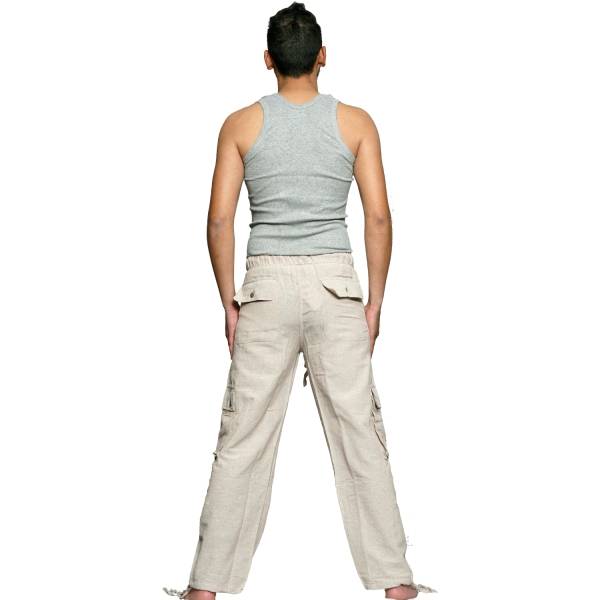 Simandra Cargo-Hose aus Baumwolle - Arbeitshose im Cargo-Stil mit Gummibund - Hose mit vielen Taschen - Freizeithose mit geradem Bein im Angebot