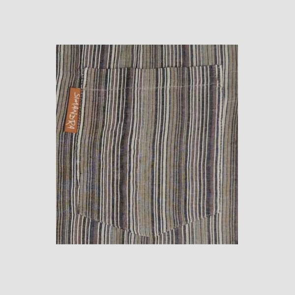 Simandra Herren Kurta Klassisch Gestreift Beige Blitzverkäufe