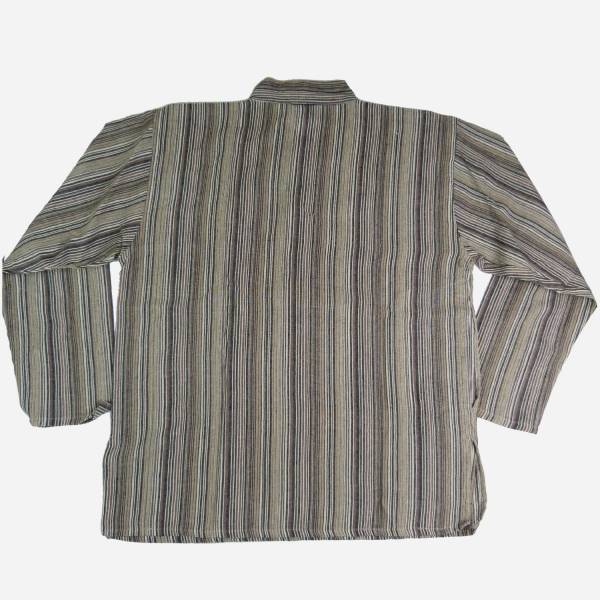 Simandra Herren Kurta Klassisch Gestreift Beige Blitzverkäufe