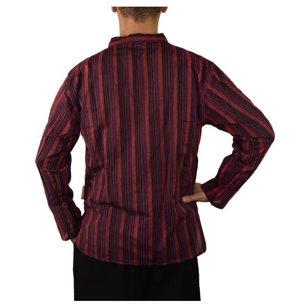 Simandra Herren Kurta Klassisch Gestreift Rot Fabrik Onlineshop