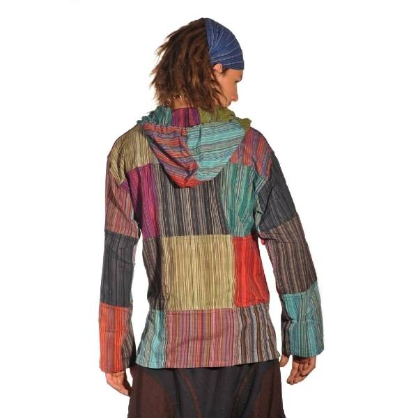 Simandra Patchwork-Kapuzenhemd I Fischerhemd - gerader Schnitt I Freizeit-Hemd für Frauen & Männer I 100% Baumwolle Rabatt