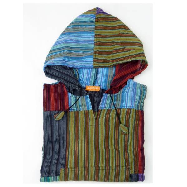 Simandra Patchwork-Kapuzenhemd I Fischerhemd - gerader Schnitt I Freizeit-Hemd für Frauen & Männer I 100% Baumwolle Rabatt
