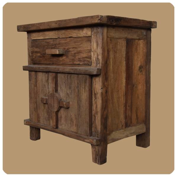 Simandra Altholz Kommode Pur Antik 1 Recycling Teak Holz massiv absolutes Unikat Valentinstagsangebot