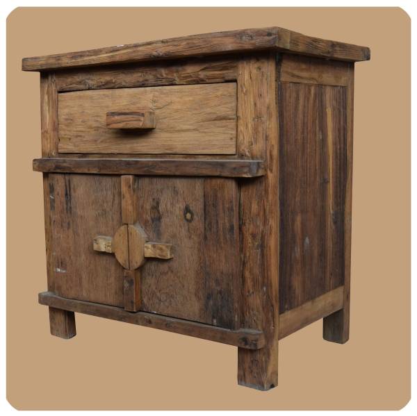 Simandra Altholz Kommode Pur Antik 3 Recycling Teak Holz massiv absolutes Unikat Lagerräumung