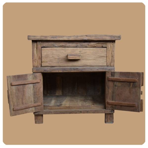 Simandra Altholz Kommode Pur Antik 3 Recycling Teak Holz massiv absolutes Unikat Lagerräumung