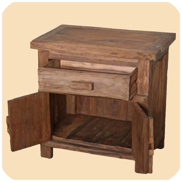 Simandra Altholz Kommode Pur Antik 4 Recycling Teak Holz massiv absolutes Unikat Heißer Verkauf