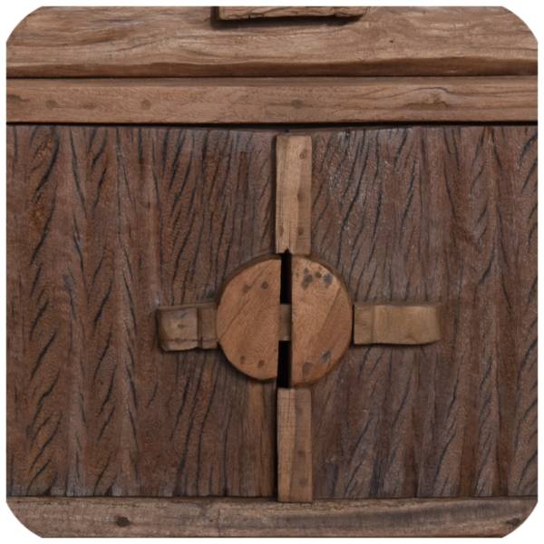 Simandra Altholz Kommode Pur Antik 4 Recycling Teak Holz massiv absolutes Unikat Heißer Verkauf
