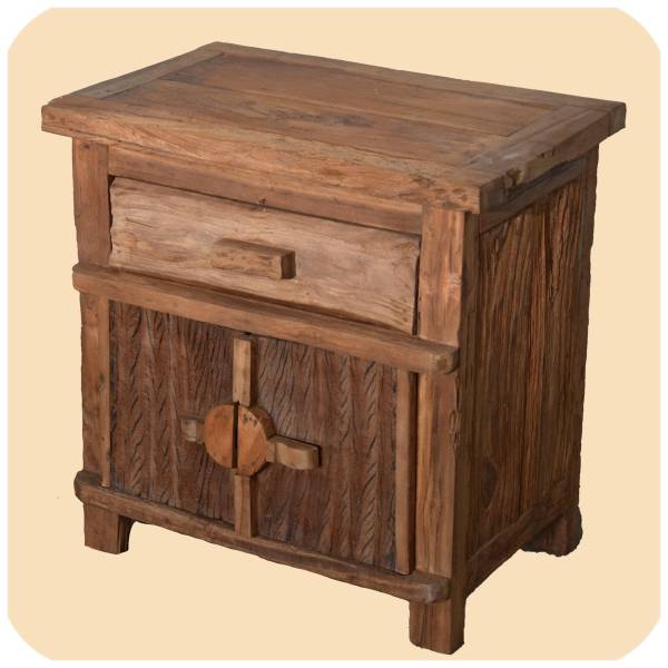 Simandra Altholz Kommode Pur Antik 4 Recycling Teak Holz massiv absolutes Unikat Heißer Verkauf