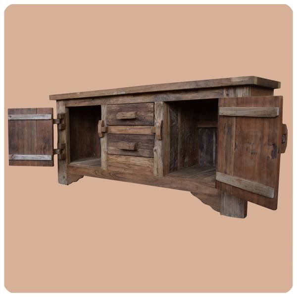 Simandra Altholz Kommode Lombok Vintage Massiv Teakholz Möbel Handarbeit Antik 3 Online Outlet