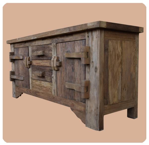 Simandra Altholz Kommode Lombok Vintage Massiv Teakholz Möbel Handarbeit Antik 3 Online Outlet