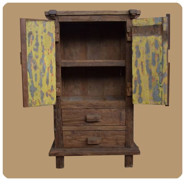 Simandra Altholz Schrank Moyo 1 aus Recycling Teak Holz massiv Zeitlich begrenztes Angebot