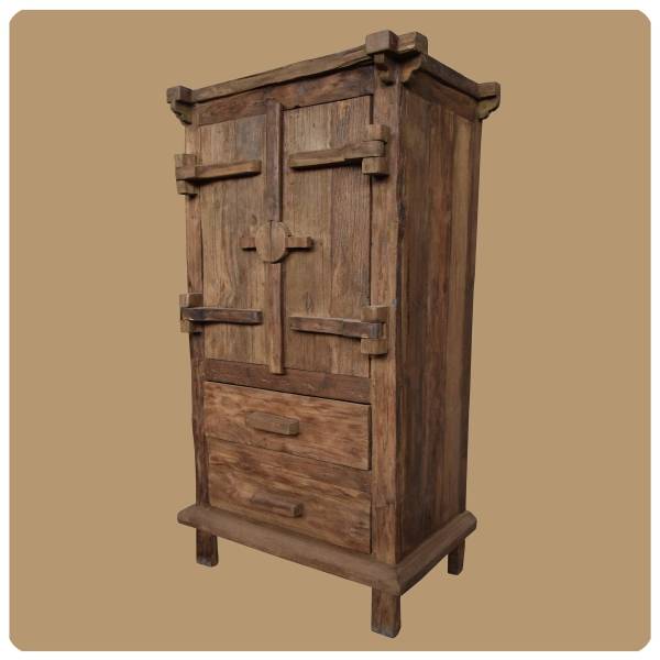 Simandra Altholz Schrank Moyo 2 aus Recycling Teak Holz massiv Exklusive Angebote