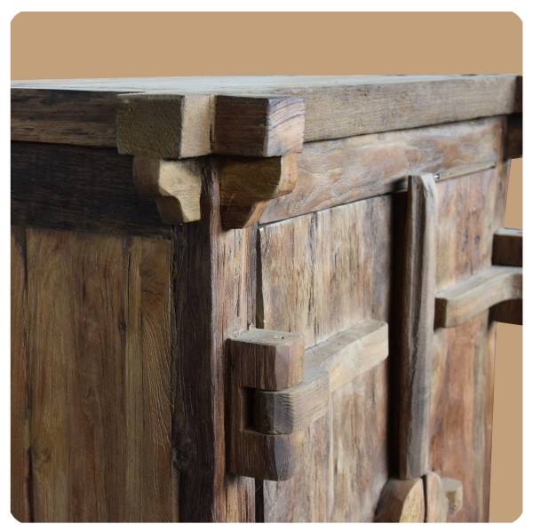 Simandra Altholz Schrank Moyo 3 aus Recycling Teak Holz massiv Blitzangebot